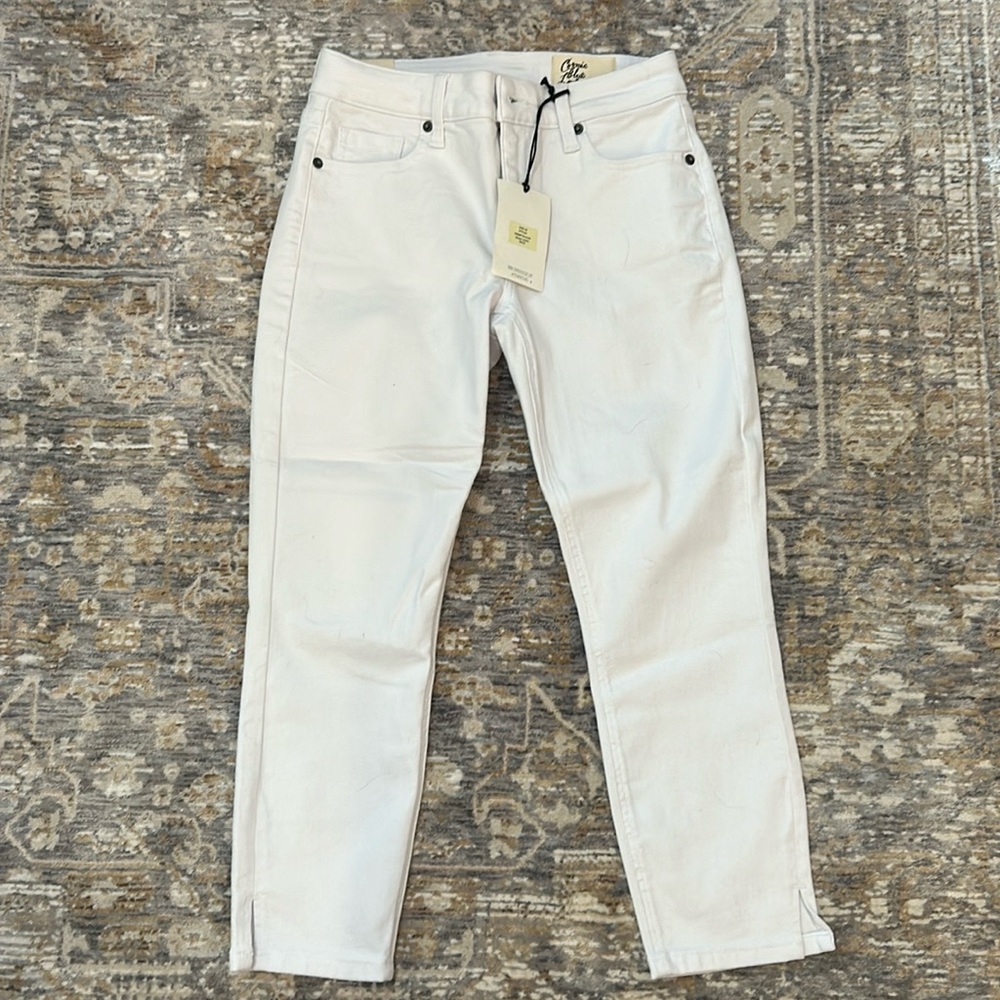 NWT Cosmic Blue Love side split capri skinny jean size 26